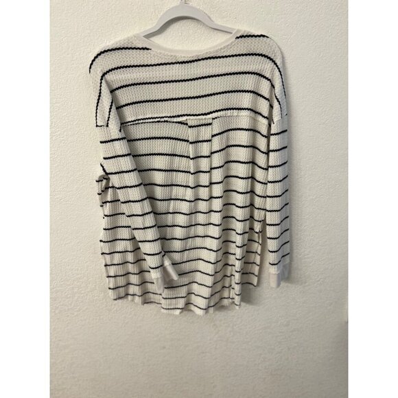 Altard State waffle knit striped shirt womens size large - Picture 3 of 5
